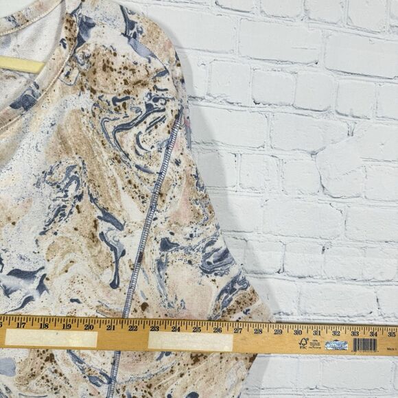 White Birch Tunic Women Plus 3X Soft Multicolor Soft Abstract Art to Wear Blouse - Picture 8 of 11